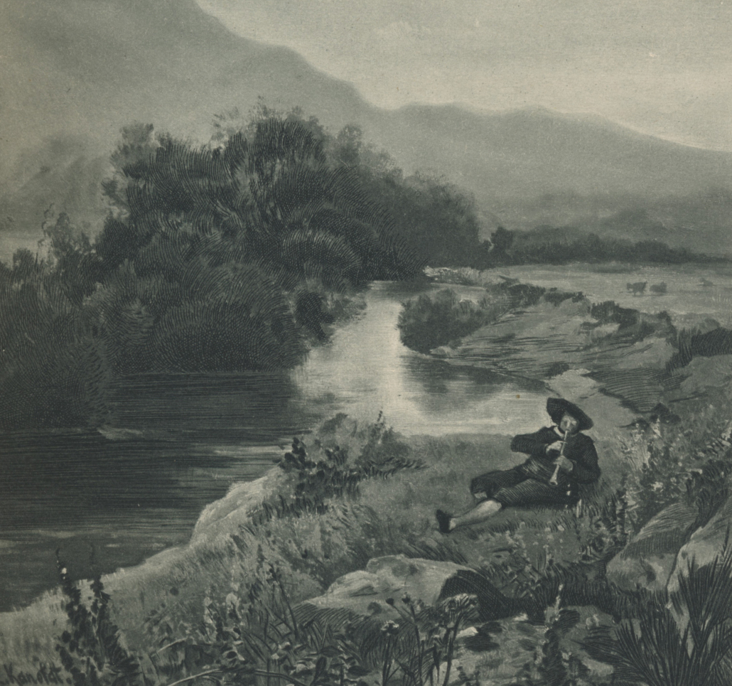 Flötenspieler aus Taugenichts Flötenspieler an einem Fluss